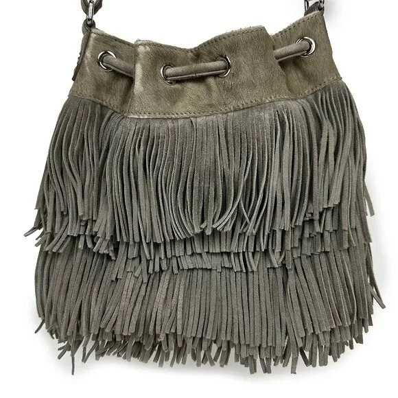 Sam Edelman Fifi Fringed Mini Bucket Crossbody - Picture 7 of 15